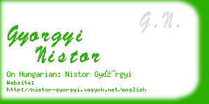 gyorgyi nistor business card